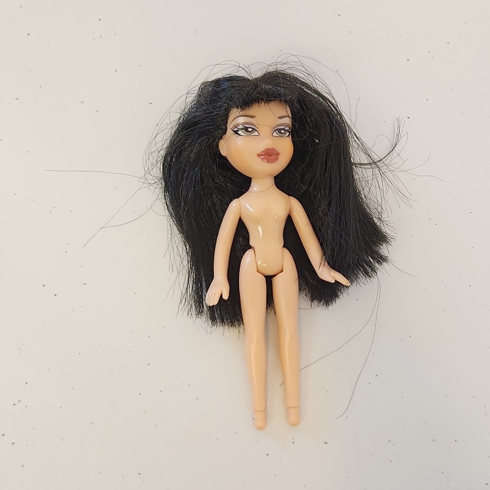 MGA Lil Mini Bratz Formal Funk Nazalia Nude Doll Only Black Hair y2k Vintage